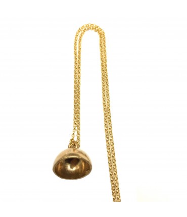 collana MIRIAM NORI bronzo lucido con ciondolo campanella