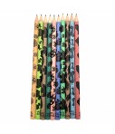 set di dieci matite fasciate a mano FELICE BOTTA con animali variante tre