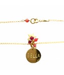 collana FULL OF GRACE "bella" in argento 925 bagno oro con ciondoli tormaline e stellina