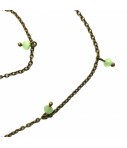 collana BARBARA MOGNI in ottone brunito con ciondoli cristalli verde acqua
