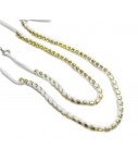 Forte-forte double necklace with lemon crystals