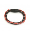 Faux leather and stones Clotilde Silva black bracelet