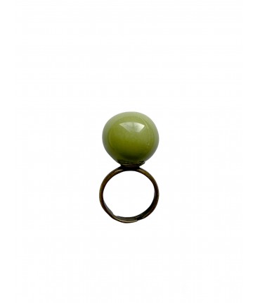 anello TOLEMAIDE biglia grande ceramica verde pistacchio